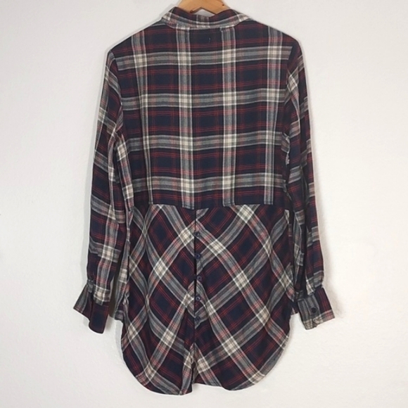 Karen Hart Plaid Tunic Button Back Size Medium - Picture 4 of 13